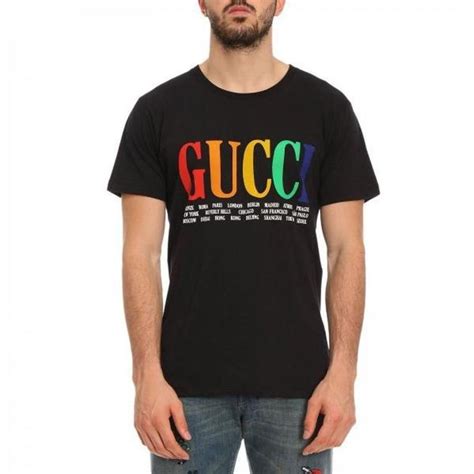 gucci shirt rainbow|Gucci striped t shirt.